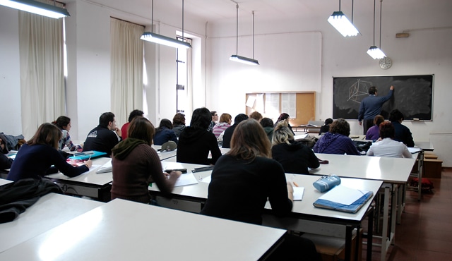 Aula de dibujo técnico. Escuela de Arte la Palma