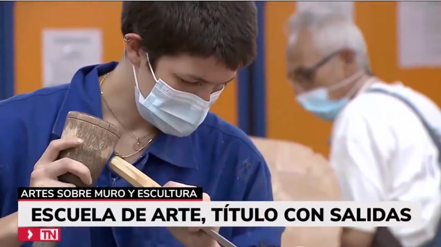 Telemadrid en la Escuela de Arte La Palma