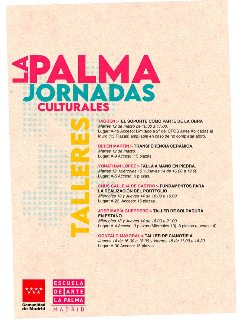 lA pALMA jORNADAS CULTURALES TALLERES