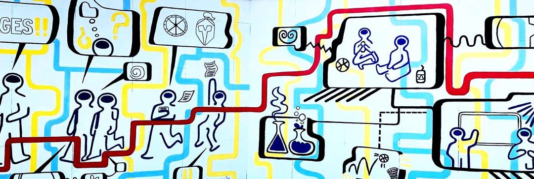 Pintura mural en el IES Antonio Fraguas Forges